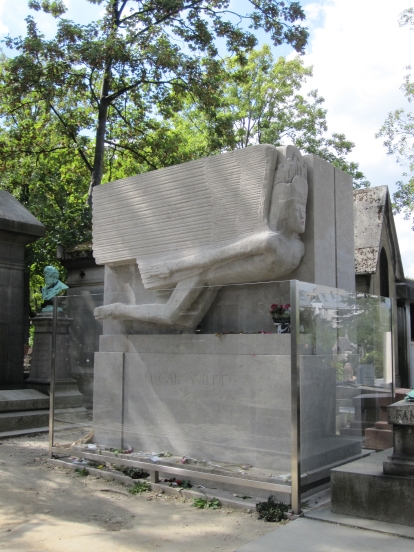 Oscar Wilde's tomb. At first I thought it was really weird, but in a way it seems appropriate for him.